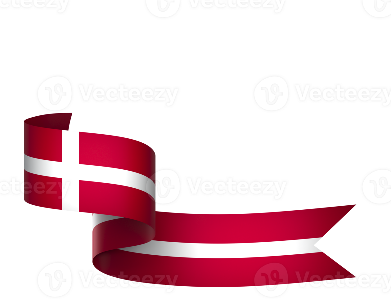 Denmark flag element design national independence day banner ribbon png