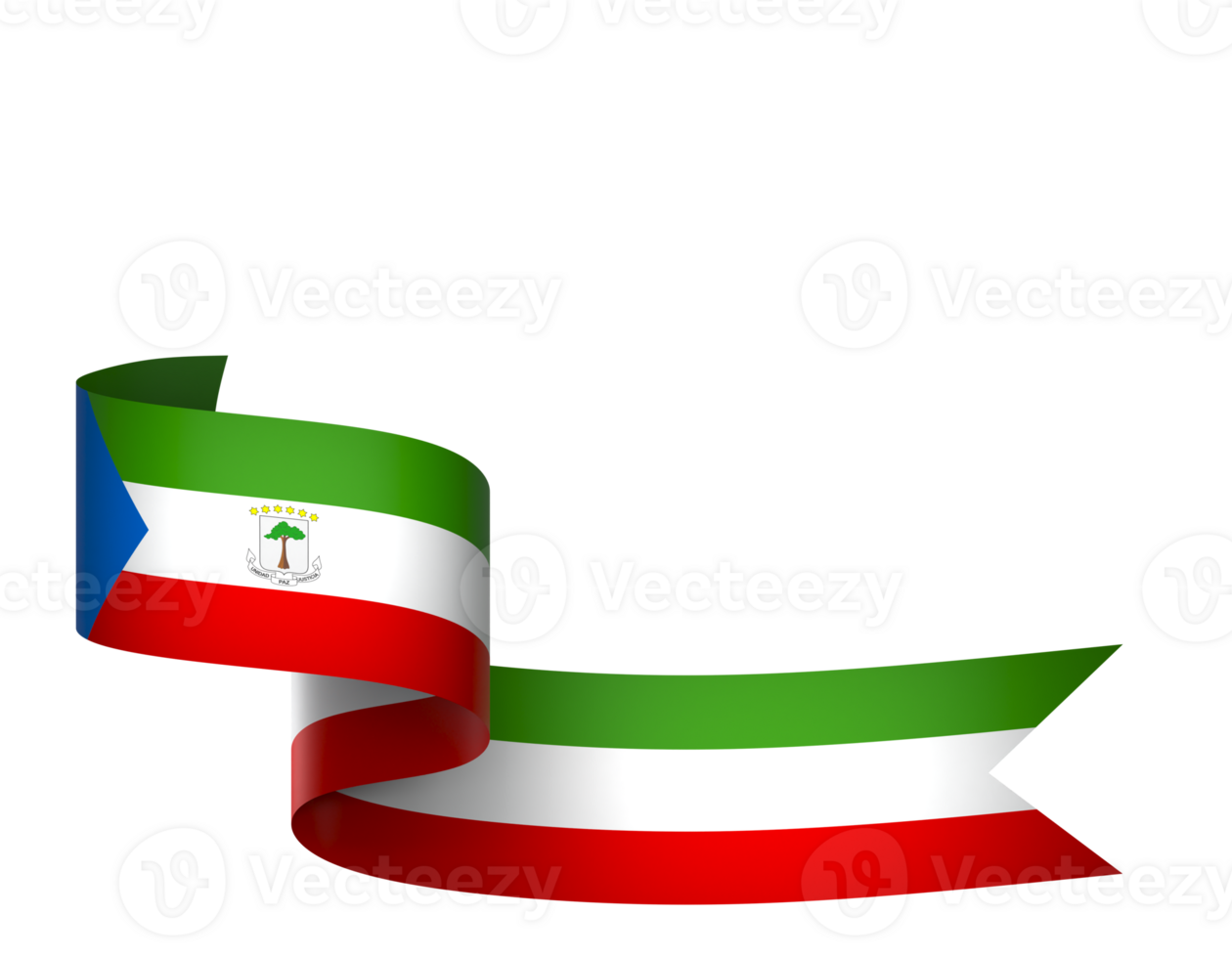 Equatorial Guinea flag element design national independence day banner ribbon png