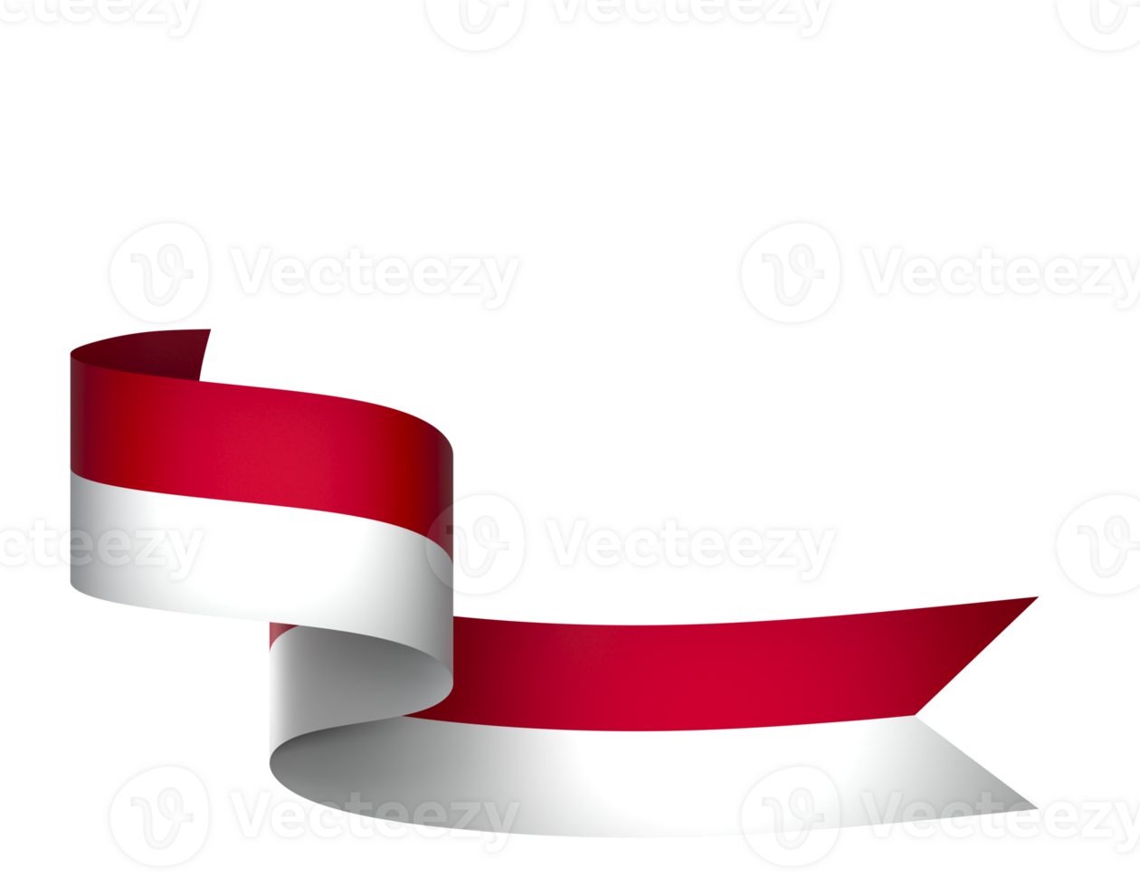 Indonesia flag element design national independence day banner ribbon png