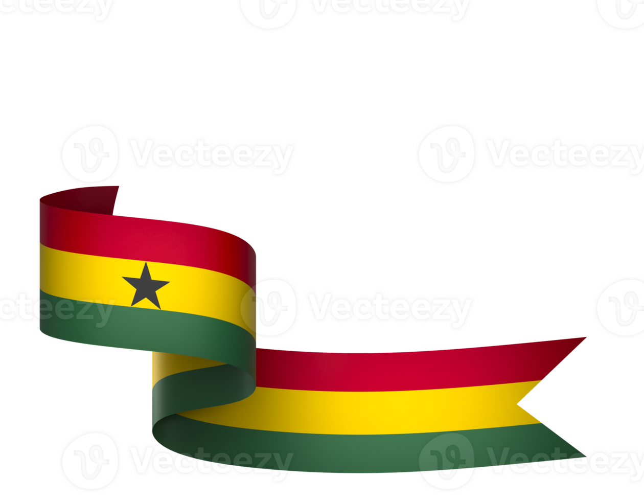 Ghana drapeau élément conception nationale indépendance journée bannière ruban png