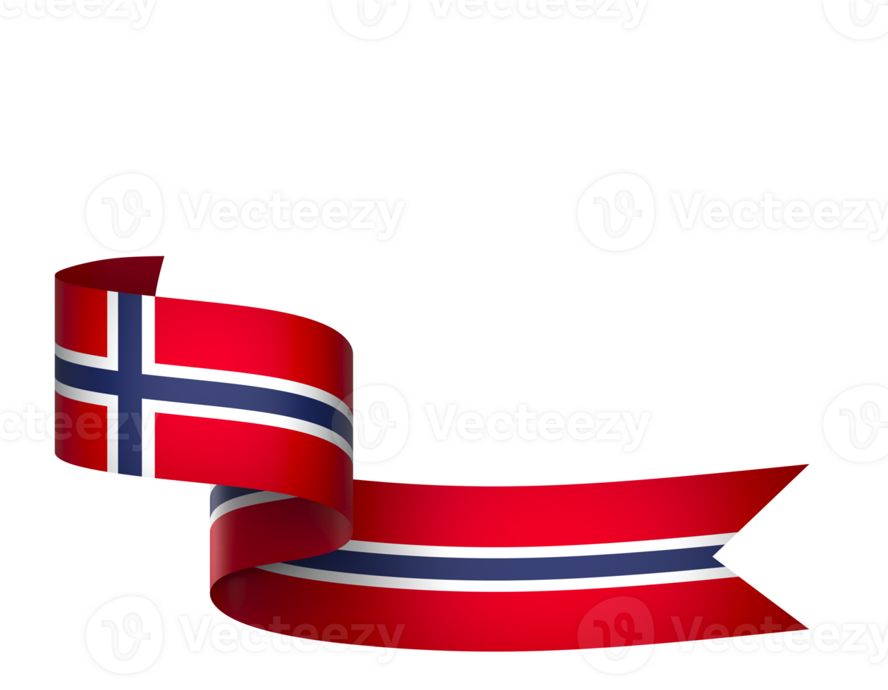 Norway flag element design national independence day banner ribbon png