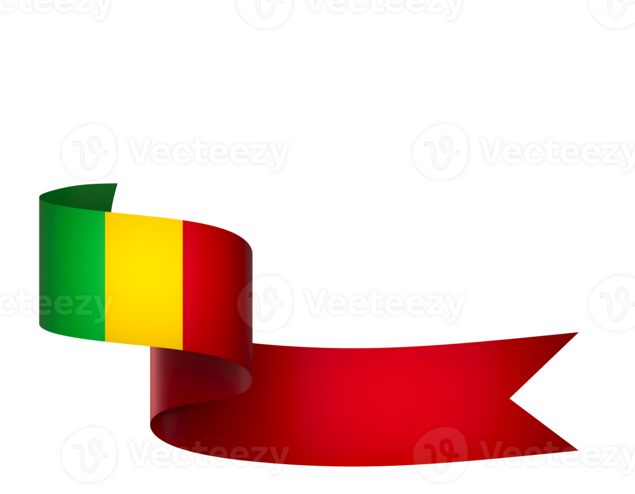 Mali flag element design national independence day banner ribbon png