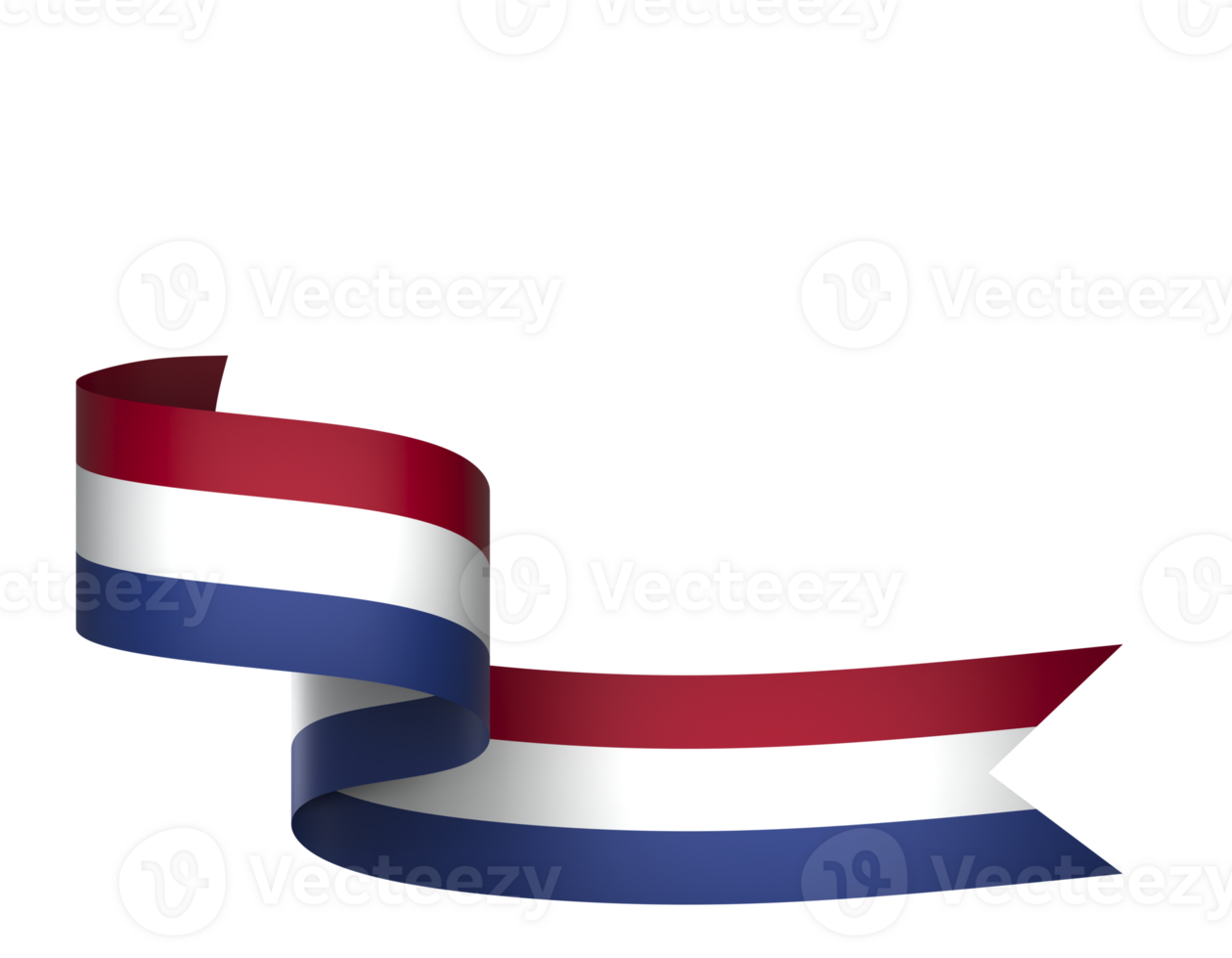 Netherlands flag element design national independence day banner ribbon png