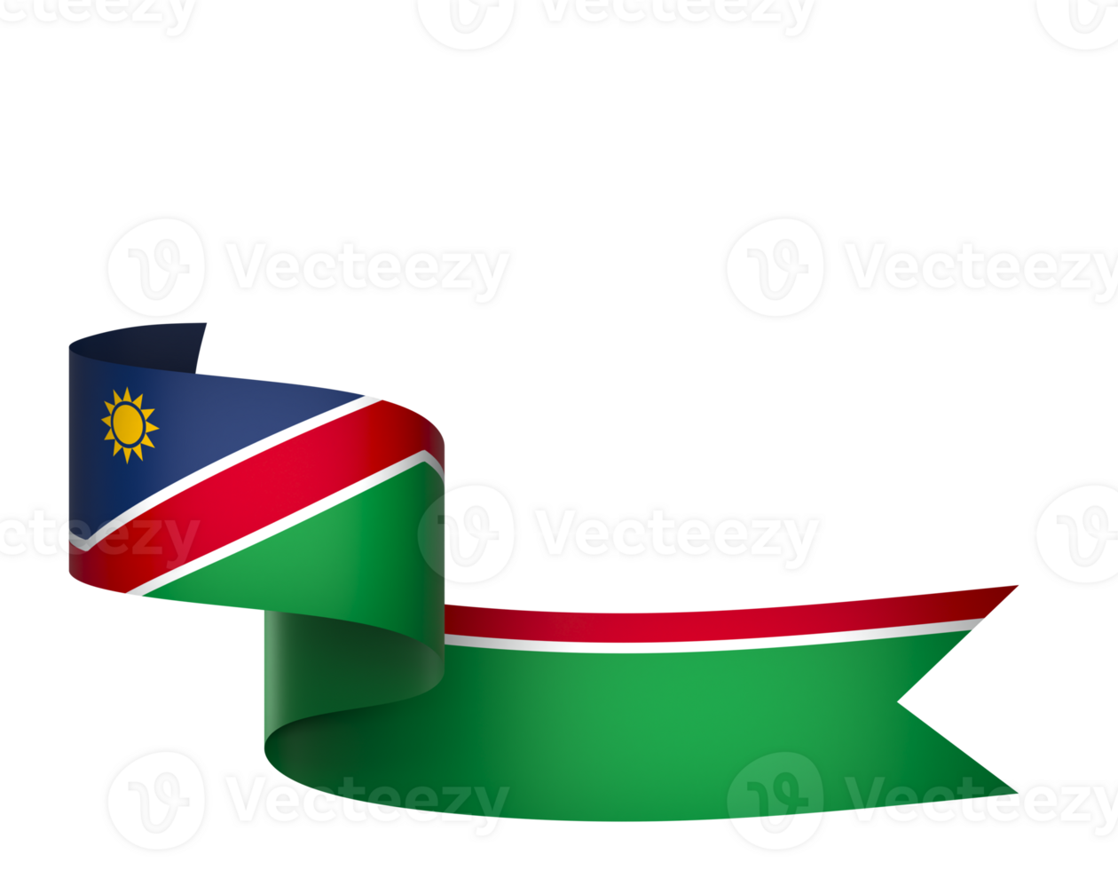 Namibia flag element design national independence day banner ribbon png