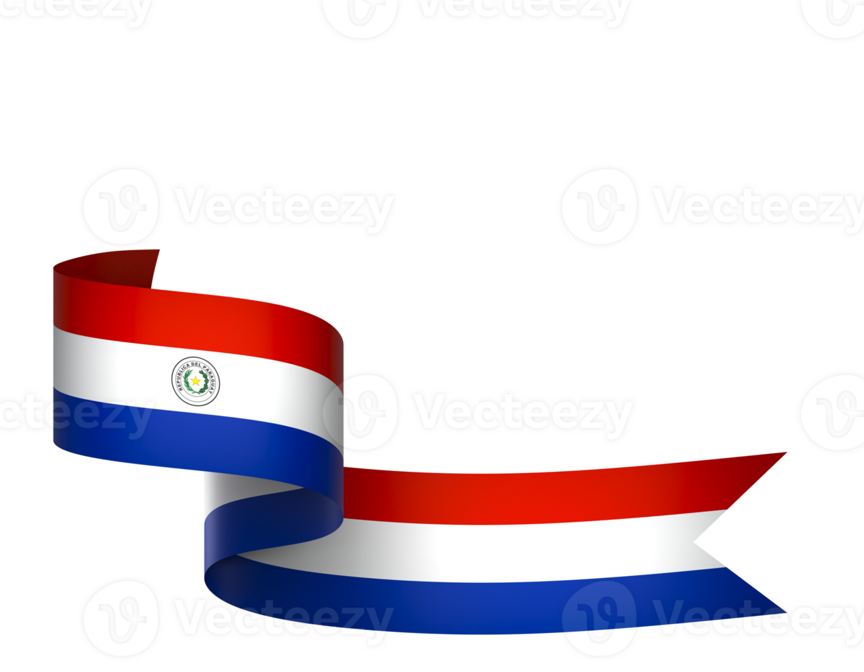Paraguay flag element design national independence day banner ribbon png