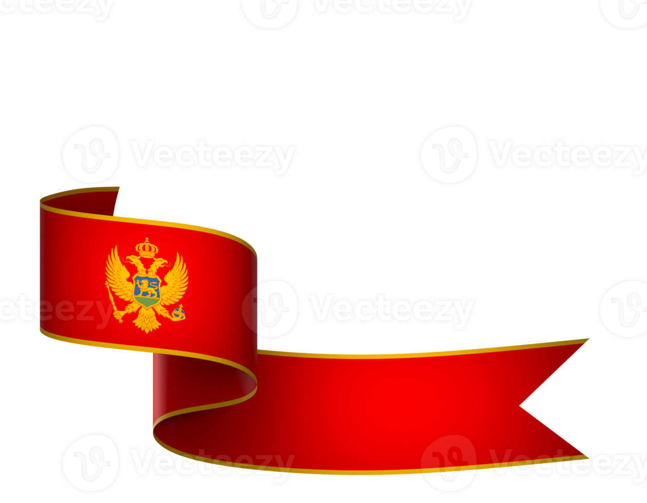 Montenegro flag element design national independence day banner ribbon png