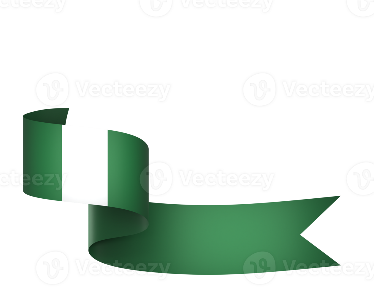 Nigeria flag element design national independence day banner ribbon png