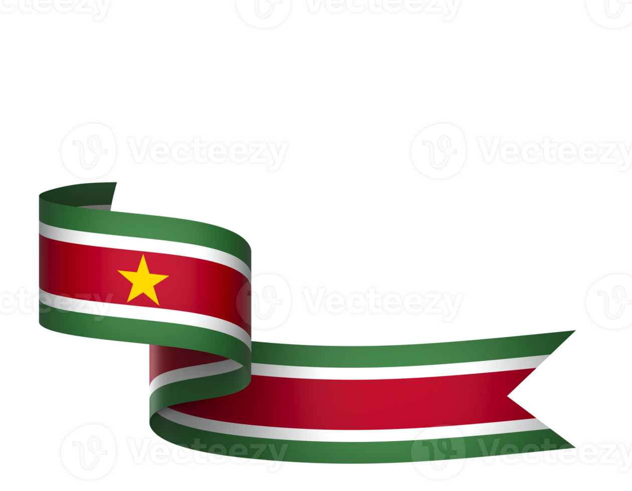 Suriname flag element design national independence day banner ribbon png