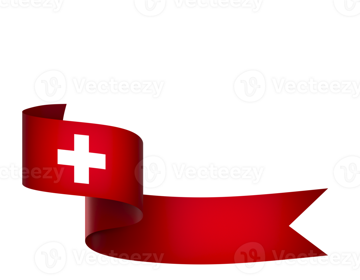 Switzerland flag element design national independence day banner ribbon png