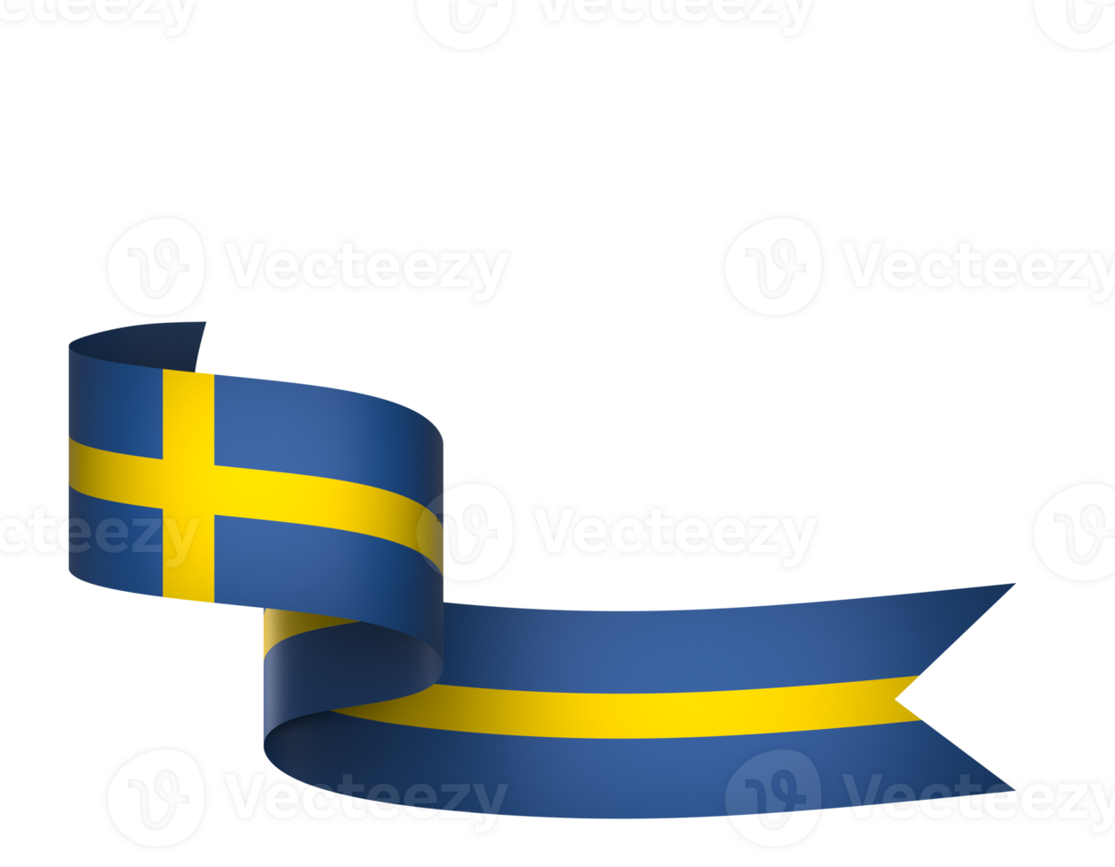 Sweden flag element design national independence day banner ribbon png