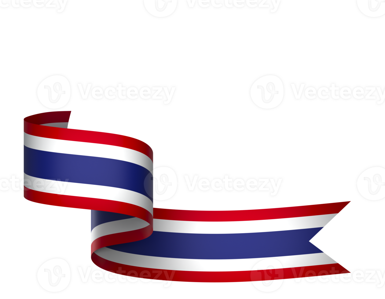 Thailand flag element design national independence day banner ribbon png