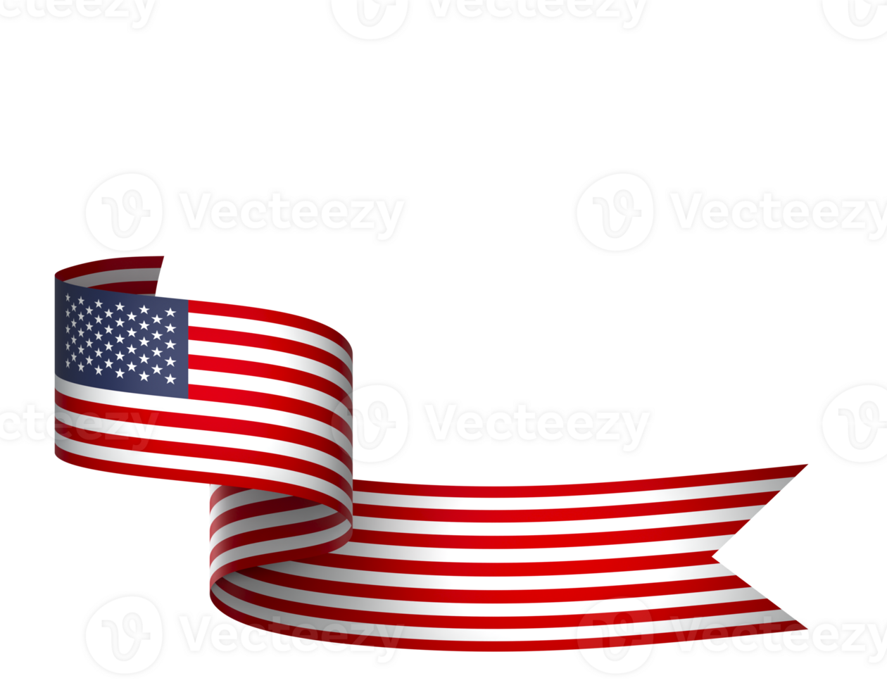 United States flag element design national independence day banner ribbon png