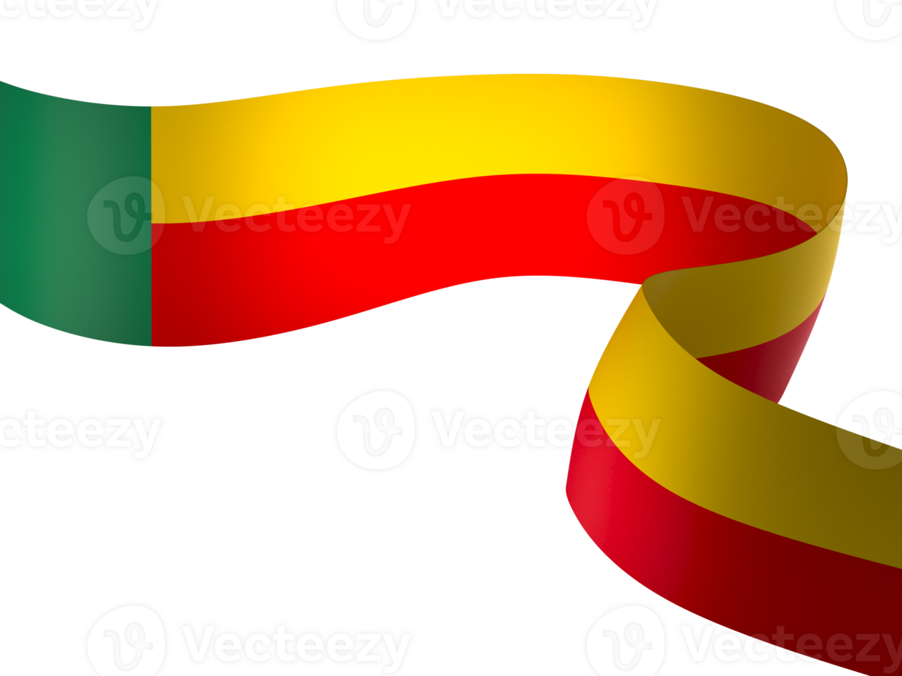 Benin flag element design national independence day banner ribbon png