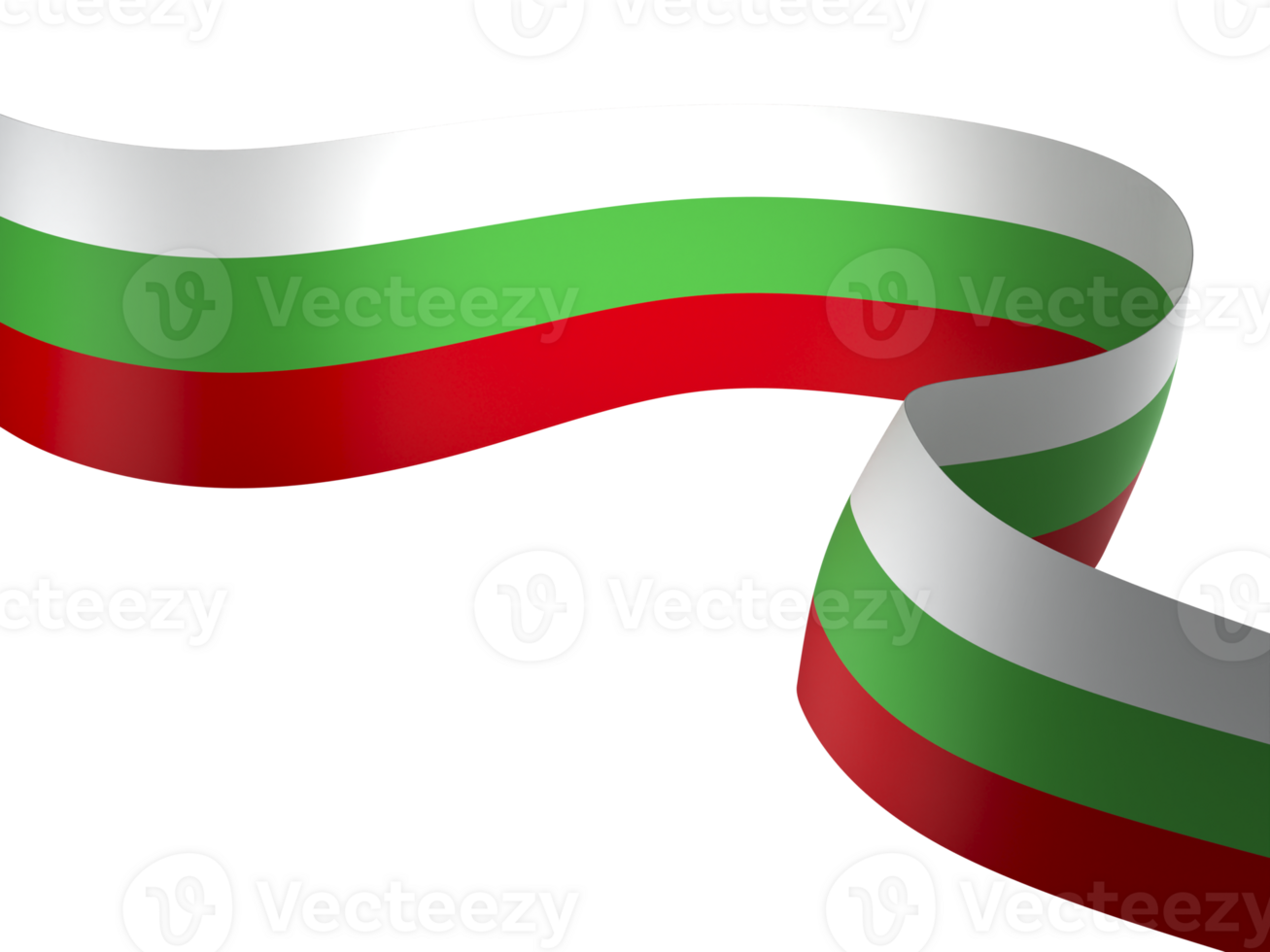 Bulgaria flag element design national independence day banner ribbon png
