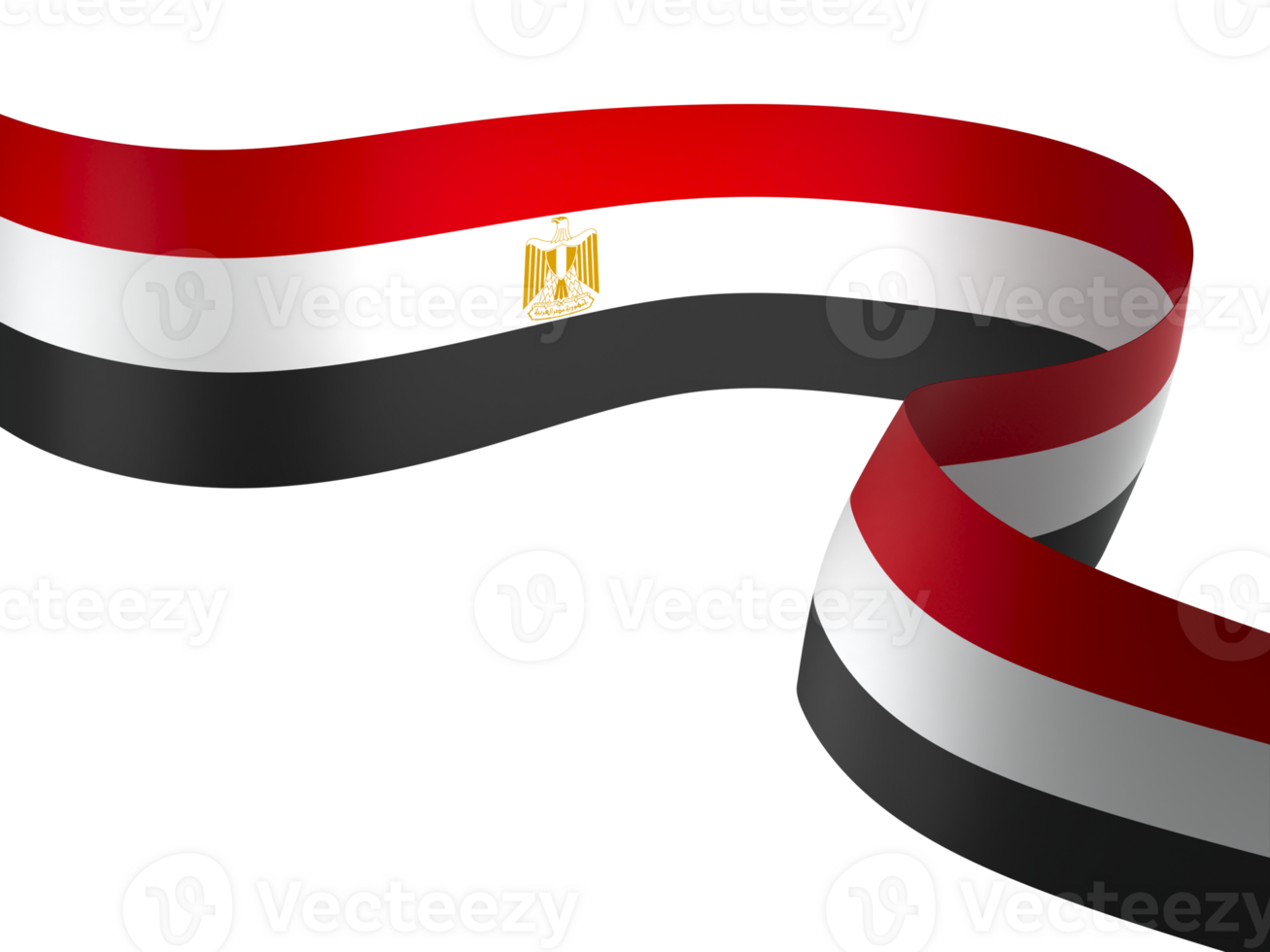Egypt flag element design national independence day banner ribbon png