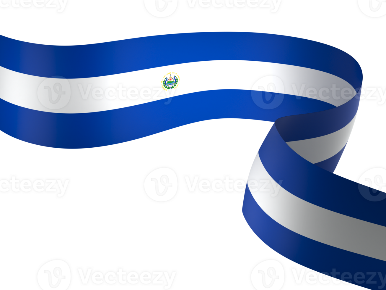 El Salvador flag element design national independence day banner ribbon png
