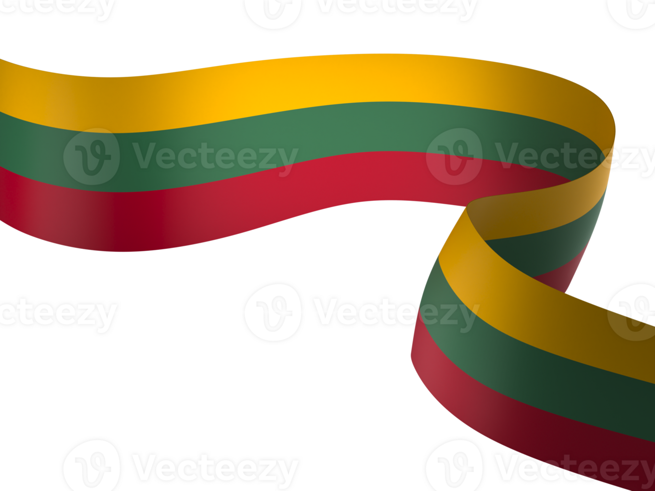 Lithuania flag element design national independence day banner ribbon png