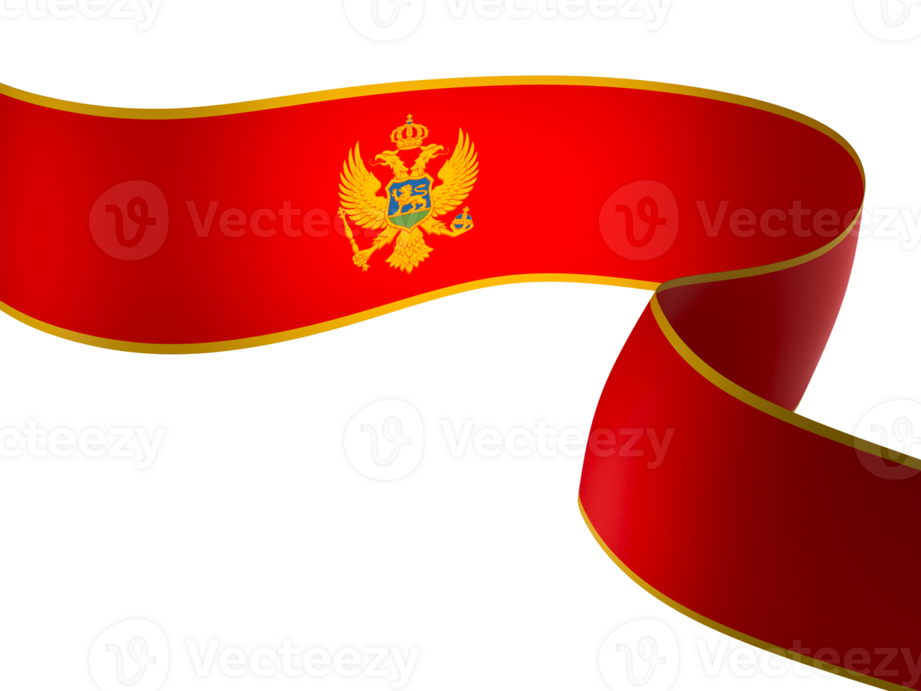 Montenegro flag element design national independence day banner ribbon png
