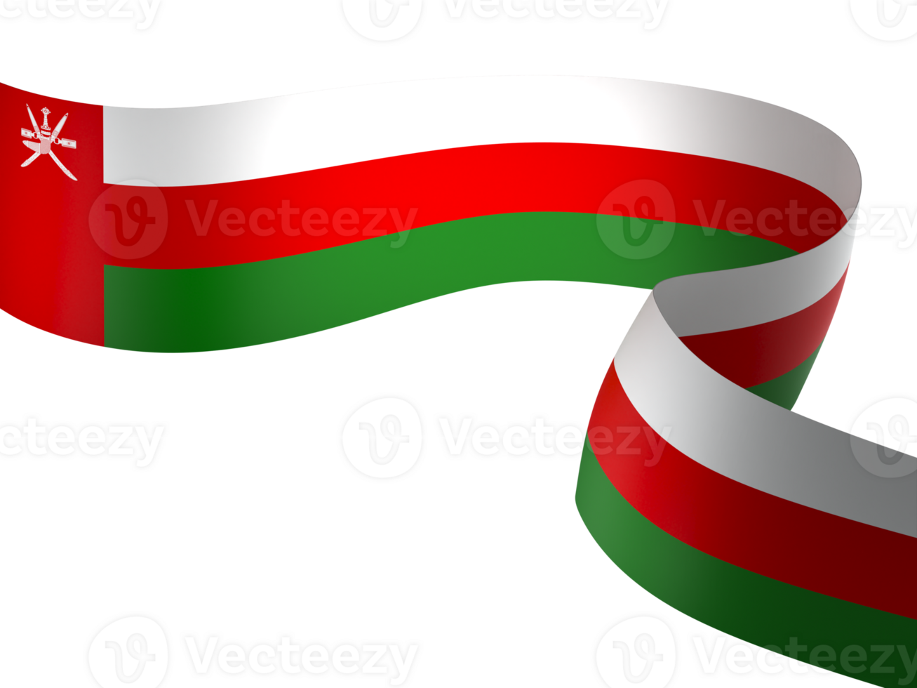 Oman flag element design national independence day banner ribbon png