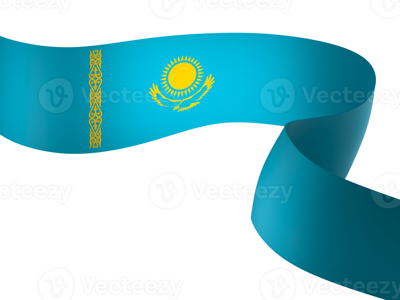 Kazakistan bandiera elemento design nazionale indipendenza giorno bandiera nastro png