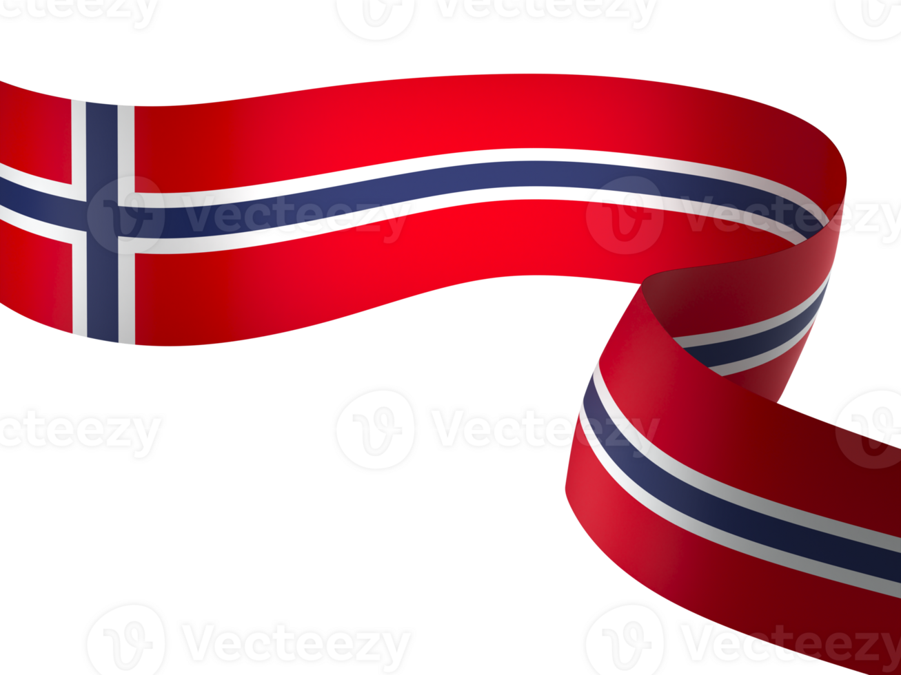 Norway flag element design national independence day banner ribbon png