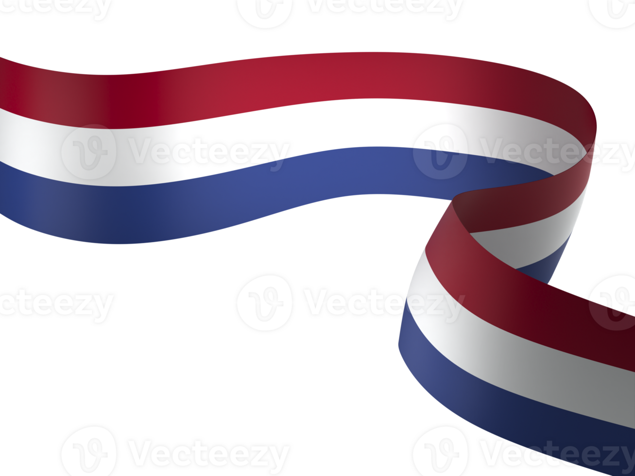 Netherlands flag element design national independence day banner ribbon png
