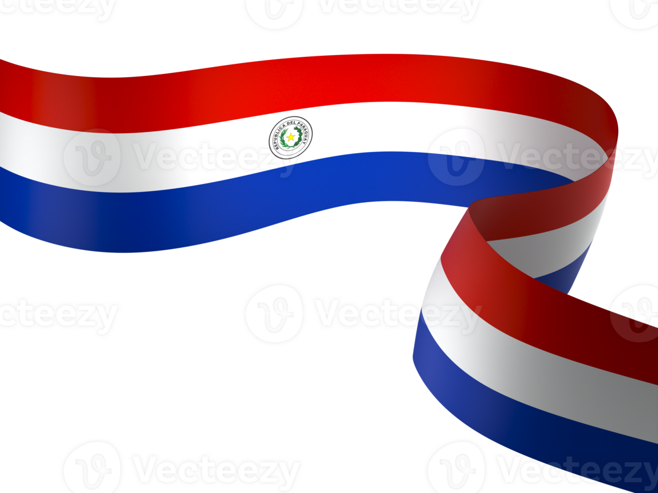 Paraguay flag element design national independence day banner ribbon png