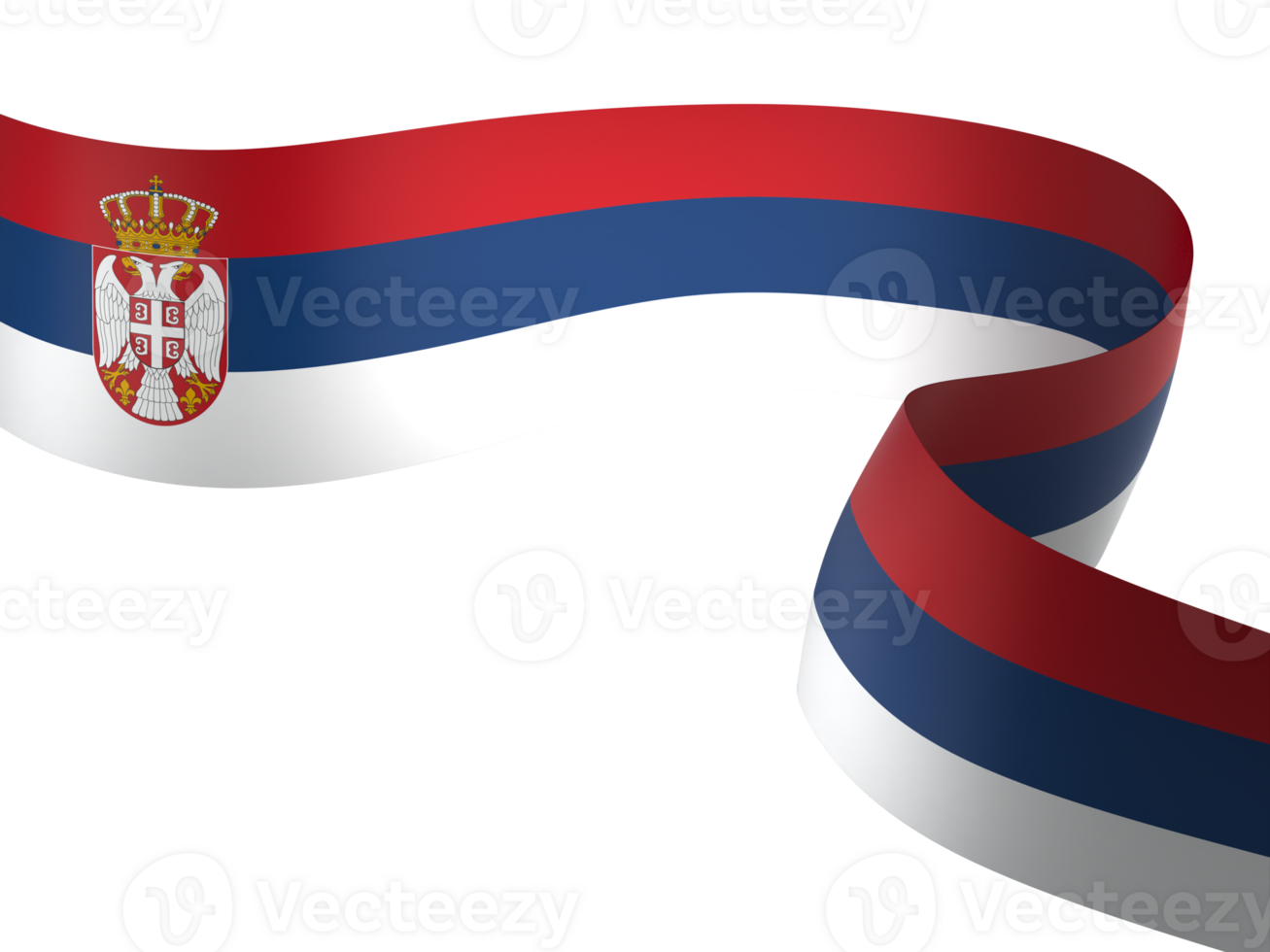 Serbia flag element design national independence day banner ribbon png