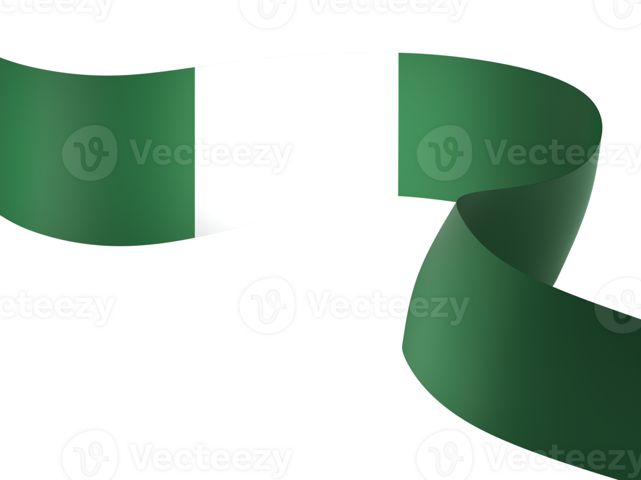 Nigeria flag element design national independence day banner ribbon png