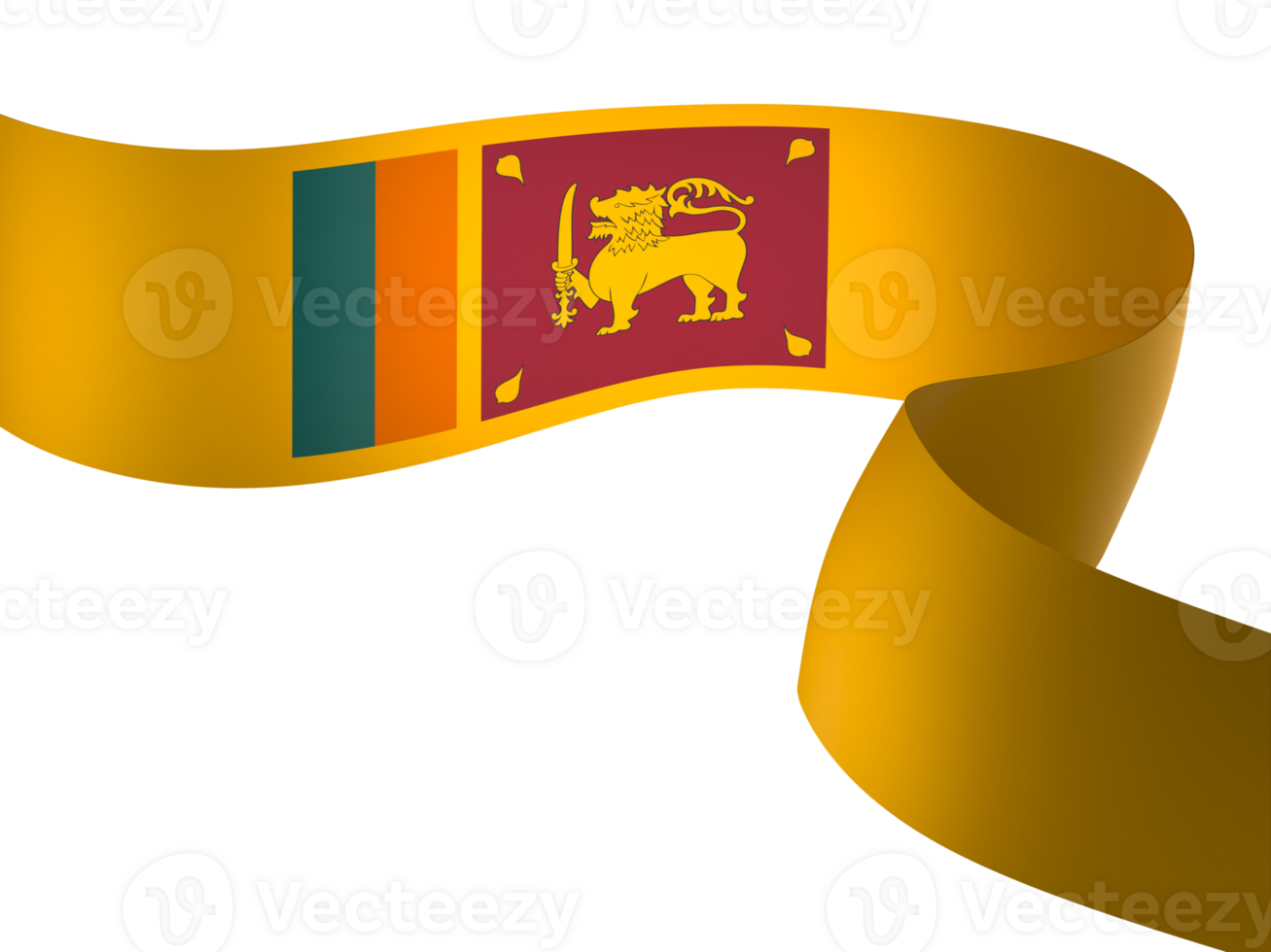 Sri Lanka flag element design national independence day banner ribbon png