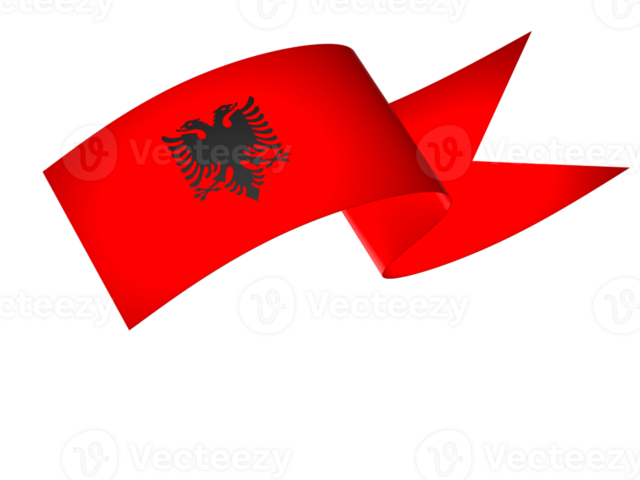 Albania flag element design national independence day banner ribbon png