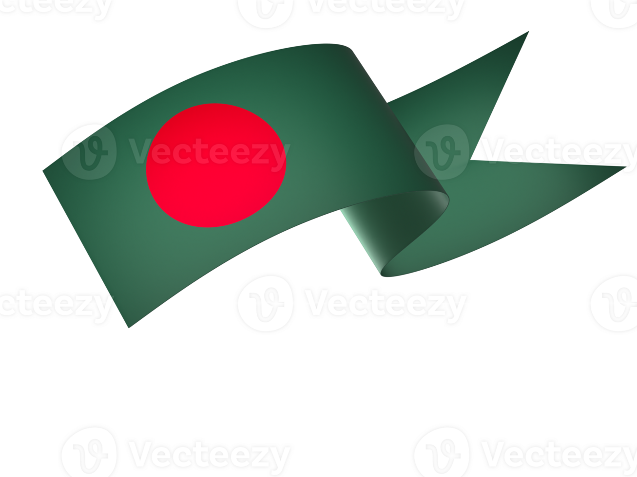 Bangladesh flag element design national independence day banner ribbon png
