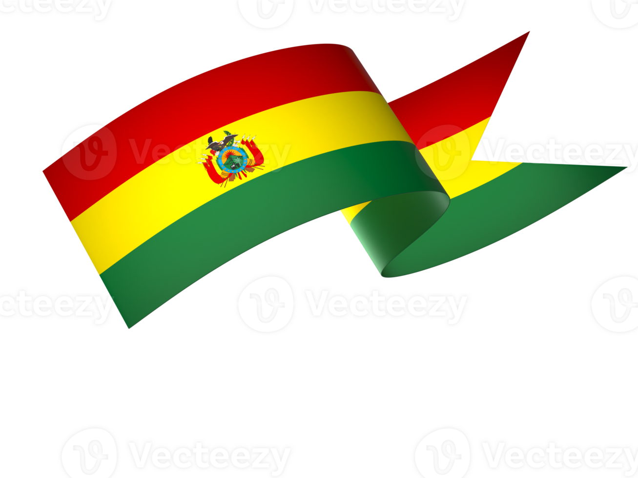 Bolivia flag element design national independence day banner ribbon png