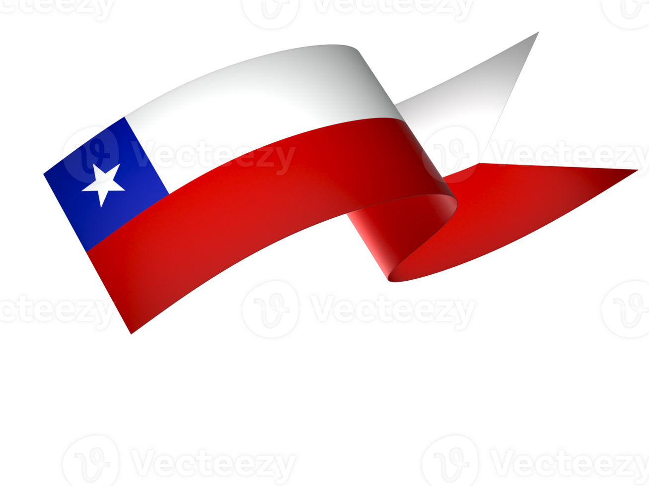 Chile flag element design national independence day banner ribbon png