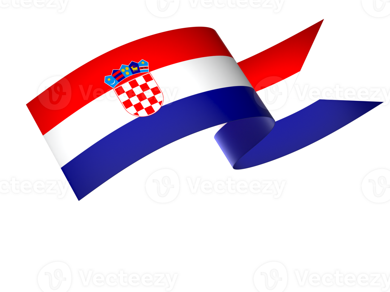 Croatia flag element design national independence day banner ribbon png