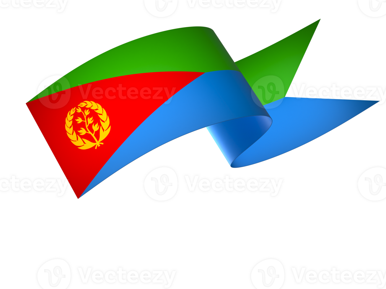 Eritrea flag element design national independence day banner ribbon png