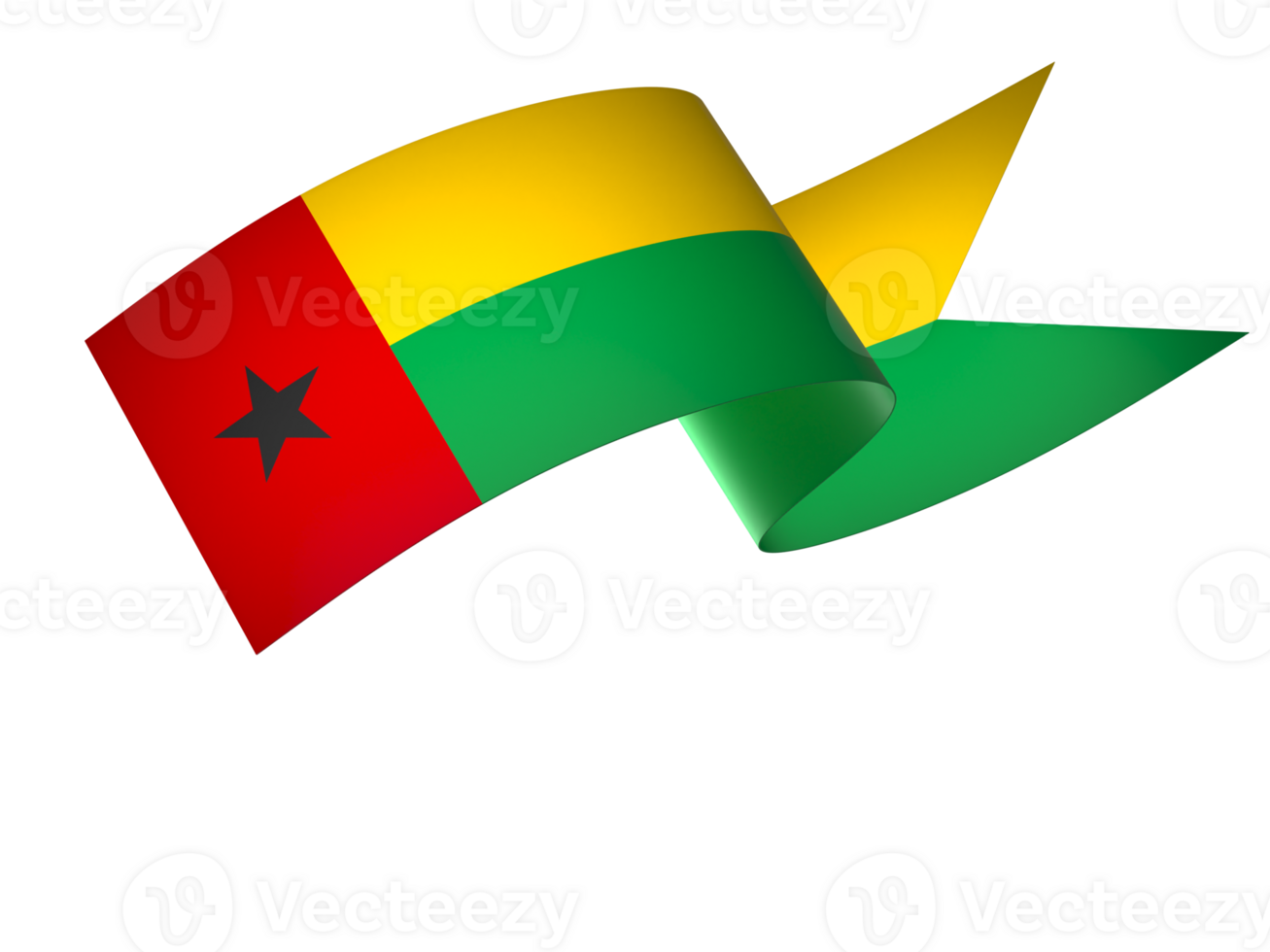 Guinea Bissau flag element design national independence day banner ribbon png
