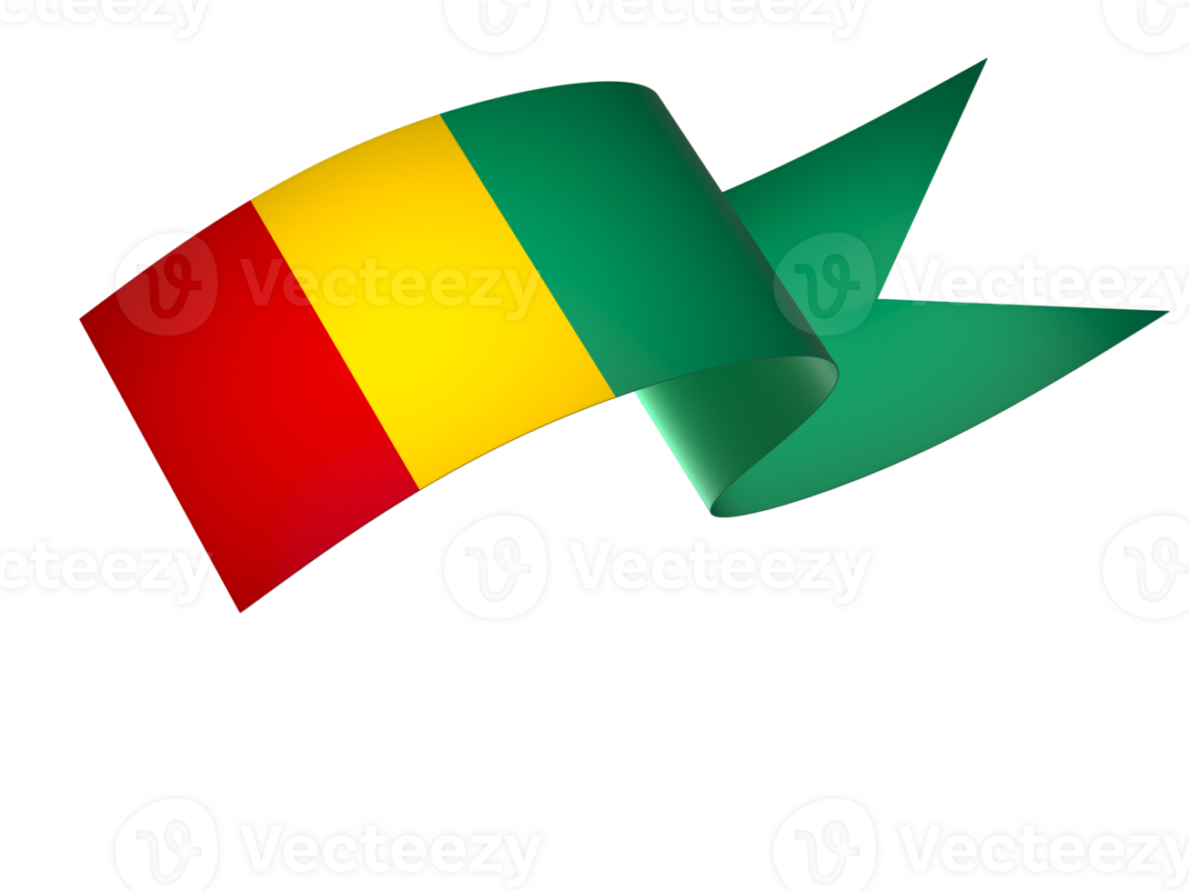 Guinea flag element design national independence day banner ribbon png