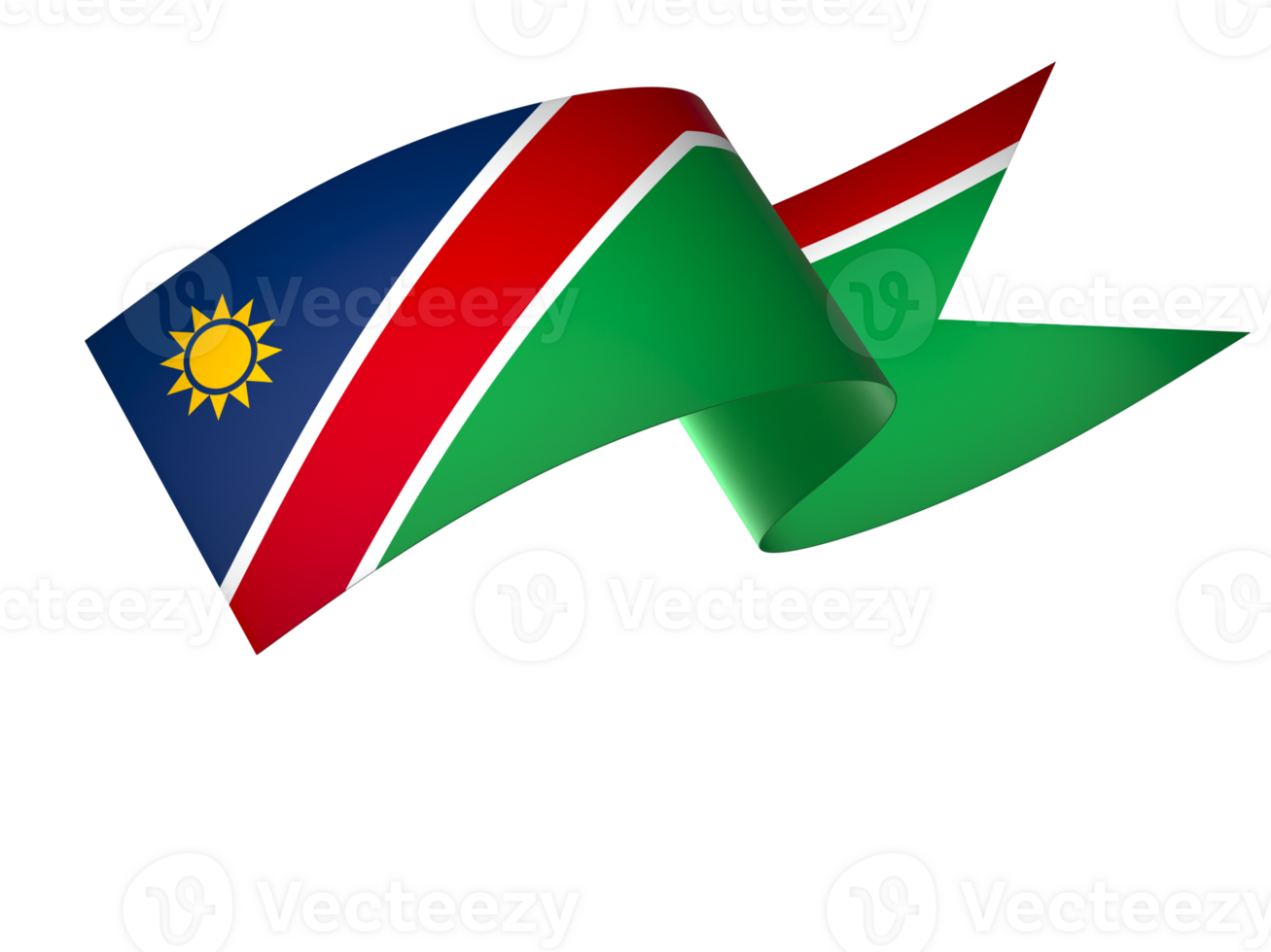 Namibia flag element design national independence day banner ribbon png