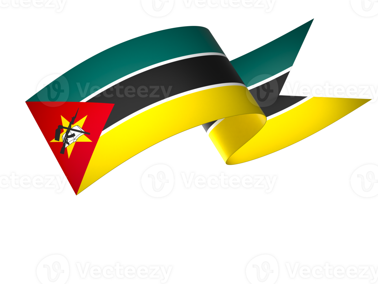 Mozambique Flagge Element Design National Unabhängigkeit Tag Banner Band png