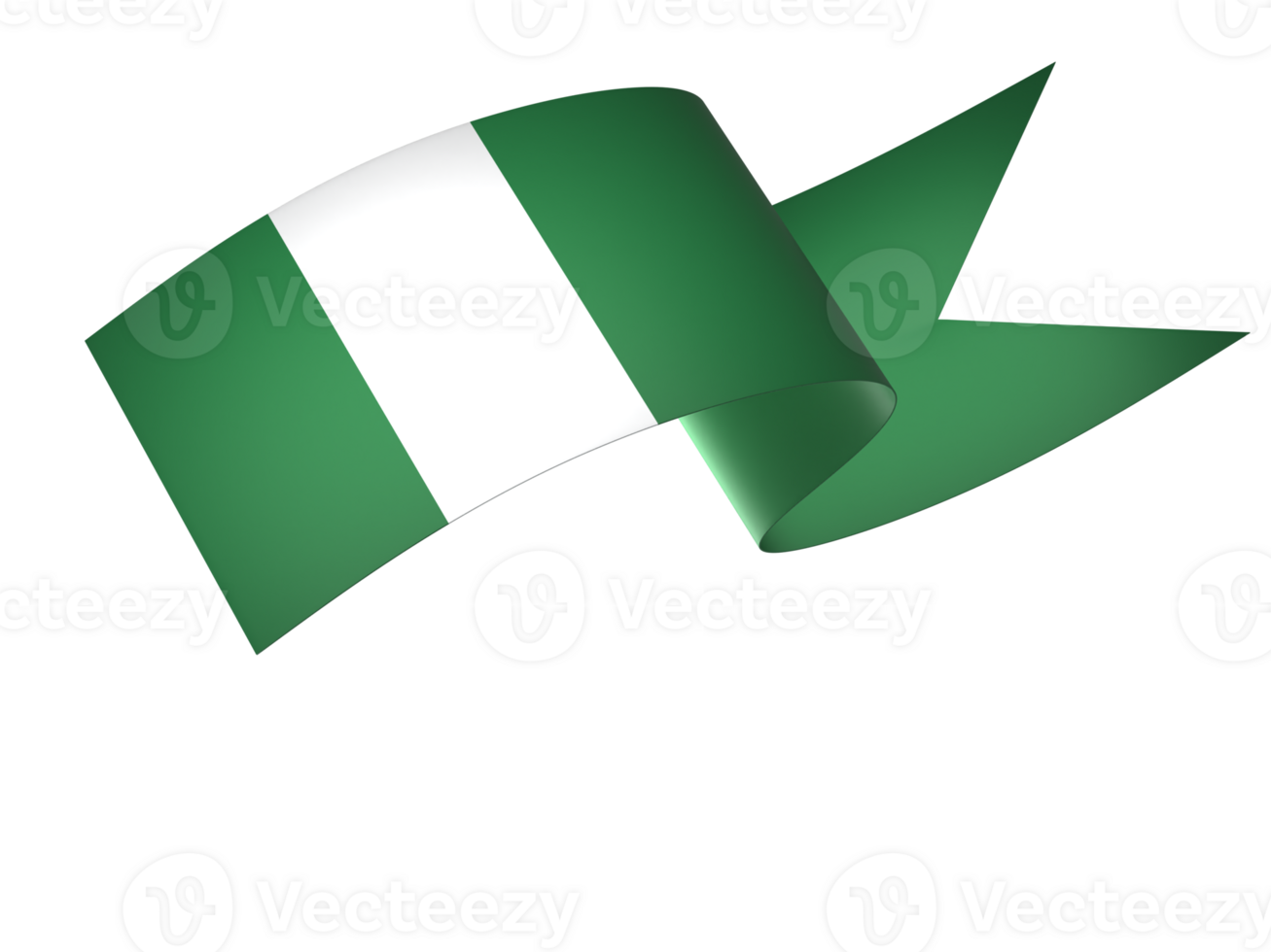 Nigeria flag element design national independence day banner ribbon png