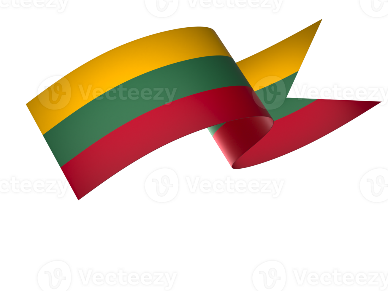 Lithuania flag element design national independence day banner ribbon png
