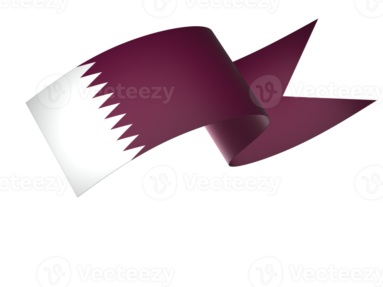 Qatar flag element design national independence day banner ribbon png