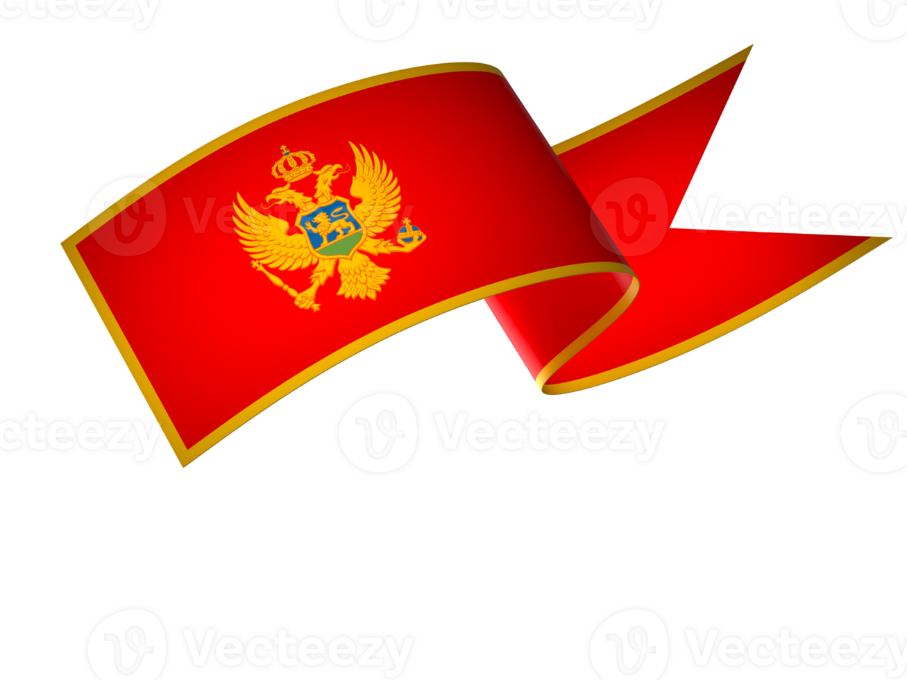 Montenegro flag element design national independence day banner ribbon png