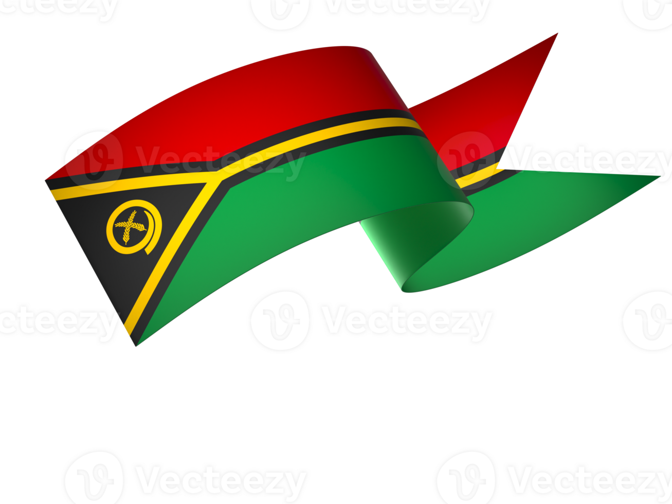 Vanuatu flag element design national independence day banner ribbon png