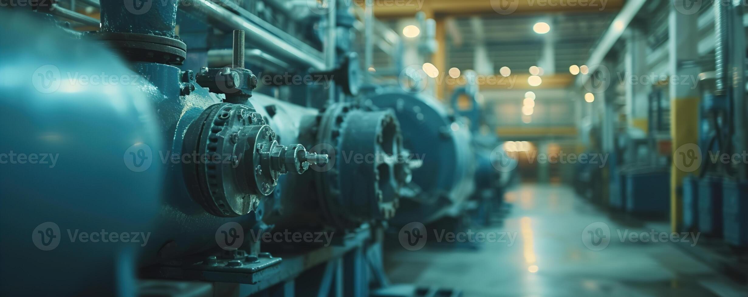 AI generated A detailed journey through the industrial automation and machinery operation in a large-scale manufacturing setting under the glow of the afternoon photo
