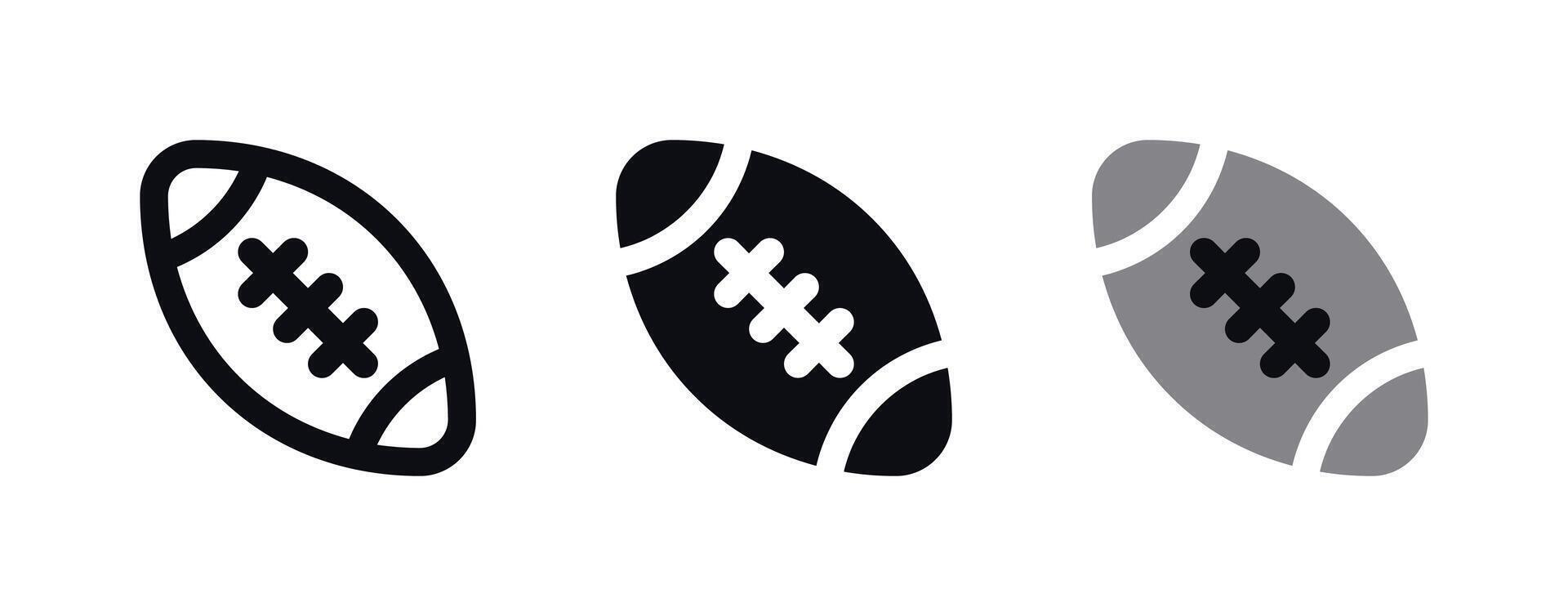 rugby pelota icono - Deportes equipo símbolo vector
