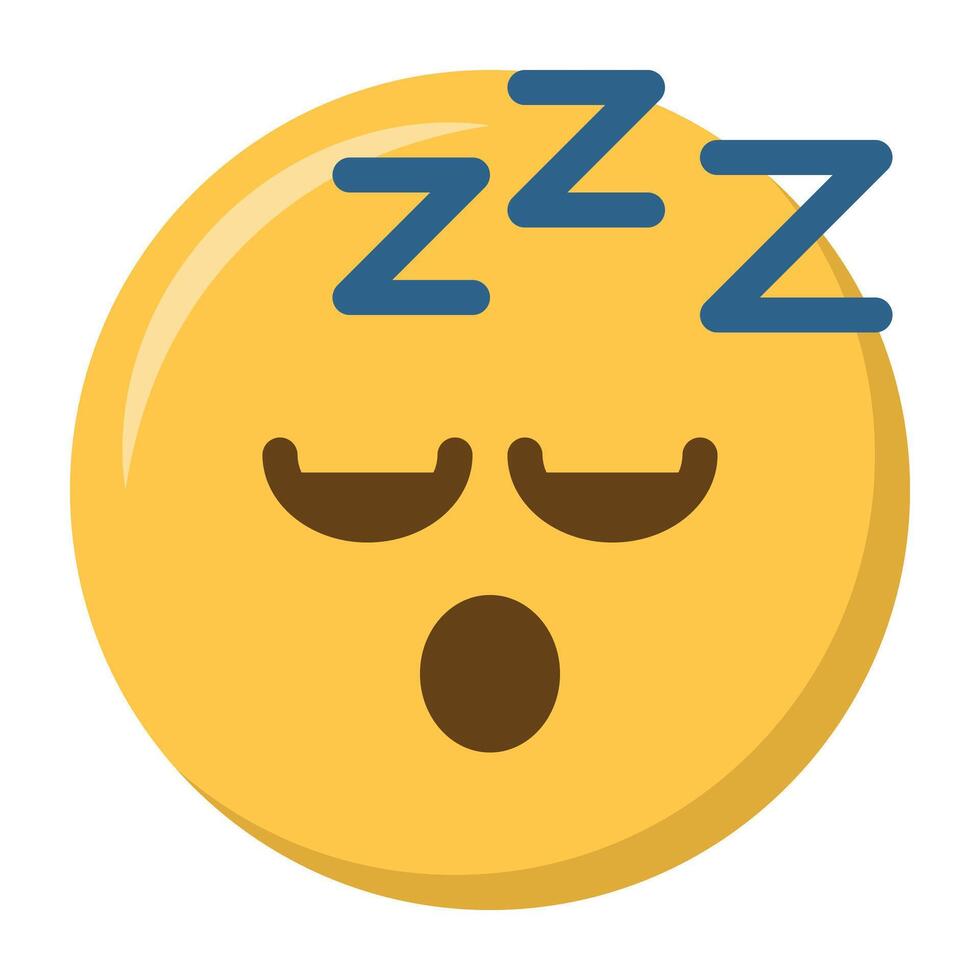 Sleeping face emoji icon vector