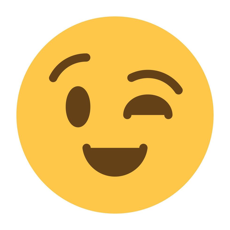 parpadeo cara emoji icono vector