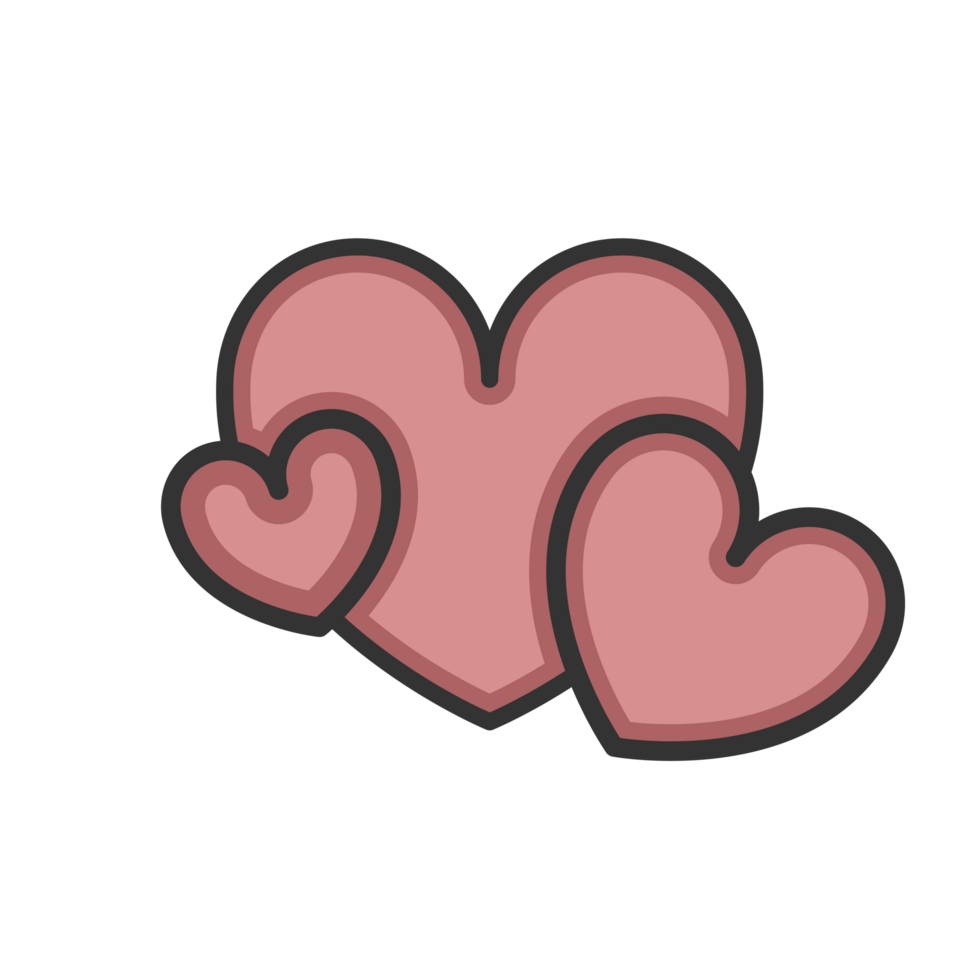 3 hart liefde Valentijn Bedrijfsmiddel grafisch png